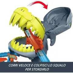 Hot Wheels Pista Squalo - Scontri In Spiaggia - play set