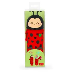Legami - Kawaii Astuccio Scuola 2 in 1 in Morbido Silicone, Ladybug - regalo e gadget valigeria
