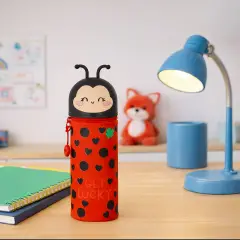 Legami - Kawaii Astuccio Scuola 2 in 1 in Morbido Silicone, Ladybug - regalo e gadget valigeria