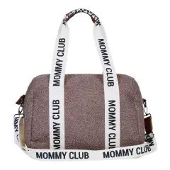 Borsa Cambio Mommy Club Signature in Tela Teddy Soft Brown Childhome - borse e zaini