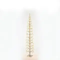 Albero di Natale Faggio Slim 1080 LED, Altezza 180 cm, Finitura Nero - alberi led di design