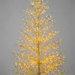 Albero di Natale Faggio Classico 1440 LED, Altezza 150 cm, Finitura Oro - alberi led di design