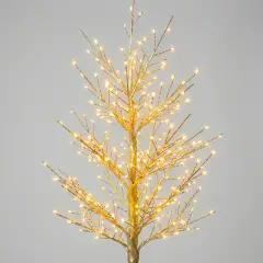 Albero di Natale Faggio Classico 1940 LED, Altezza 180 cm, Finitura Oro - alberi led di design