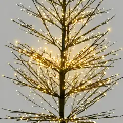 Albero di Natale Faggio Classico 1440 LED, Altezza 150 cm, Finitura Nero - alberi led di design