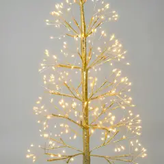 Albero di Natale Faggio Classico 270 LED, Altezza 50 cm, Finitura Oro per Interni ed Esterni - alberi led di design