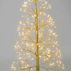 Albero di Natale Faggio Classico 500 LED, Altezza 70 cm, Finitura Oro per Interni ed Esterni - alberi led di design