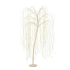 Albero Luminoso Salice Piangente 1200 Led, Altezza 210 cm, Finitura Oro per Interni ed Esterni - alberi led di design