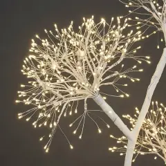 Albero Luminoso a Ciuffi Bianco 1200 Led, Altezza 150 cm, per Interni ed Esterni - alberi led di design