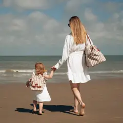 Childhome My First Bag Zaino Bambini Stripes Nude/Terracotta - zainetti asilo