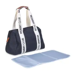 Mommy Bag Borsa Fasciatoio con Materassino in Tela Canvas Black - borse e zaini