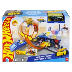 Hot Wheels City Super Stazione di Polizia - Veicoli, garage e piste