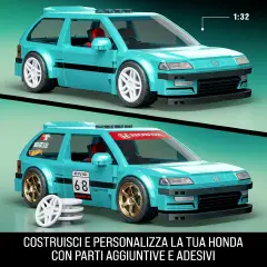 Hot Wheels Set Da Costruire Speed Honda Custom '90 - auto