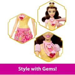 Disney Princess - Bambola Belle Jewel Reveal Con Sorprese - collezionabili bambina