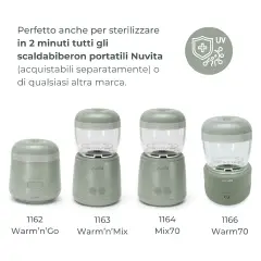 Sterilizzatore UV Portatile MellyPlus Nuvita Verde Salvia - Sicurezza e igiene