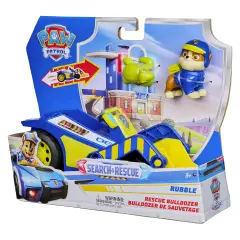 Paw Patrol Searc & Rescue Bulldozer Di Salvataggio Di Rubble - action figures ed accessori