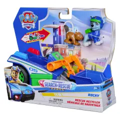 Paw Patrol Searc & Rescue  Veicolo Per La Raccolta Differenziata Di Salvataggio Di Rocky - action figures ed accessori