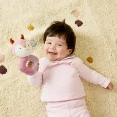 Set Regalo per Neonati: Sonaglio + Copertina Confezione Cervo Rosa - accessori