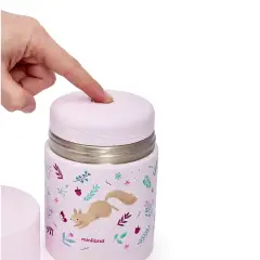 Portapappa Termico In Acciaio Inox Dreamland Scoiattolo 600 ml - pappa