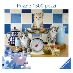 Puzzle 1500 Pezzi Gattini In Cucina - Puzzle in cartone