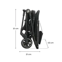 Passeggino Nebo da Cabina Kindekraft Nero - passeggini compatti