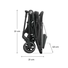 Passeggino Nebo da Cabina Kindekraft Grigio - passeggini compatti