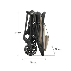 Passeggino Nebo da Cabina Kindekraft Beige - passeggini compatti