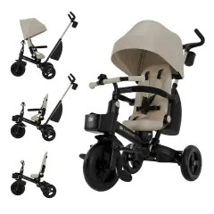 Kinderkraft Triciclo Aveo 2 Plus 6in1 Beige – da 9 Mesi a 5 Anni - Tricicli e primi passi