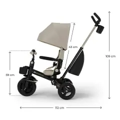 Kinderkraft Triciclo Aveo 2 Plus 6in1 Beige – da 9 Mesi a 5 Anni - Tricicli e primi passi