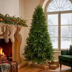 Albero di Natale Whisper 100% PE Ultra-Realistico, 891 Rami a 5 Punte, Altezza 180 cm - alberi