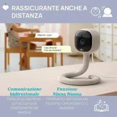 Baby Monitor WiFi Smart AI 2K UHD Notturno - interfono videomonitor