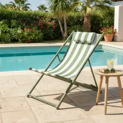 Sdraio Coast Riga Verde Reclinabile 3 Posizioni - divani e poltrone