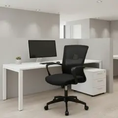 Poltrona Ufficio Lotus Nera Ergonomica con Rete - Arredo per l'ufficio