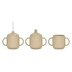 Tazza Evolutiva Per Bambini In Silicone 3 In 1 Beige Suavinex - biberon e accessori