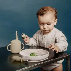 Tazza Evolutiva Per Bambini In Silicone 3 In 1 Beige Suavinex - biberon e accessori