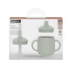 Tazza Evolutiva Per Bambini In Silicone 3 In 1 Verde Suavinex - biberon e accessori