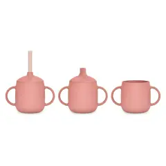 Tazza Evolutiva Per Bambini In Silicone 3 In 1 Rosa Suavinex - biberon e accessori