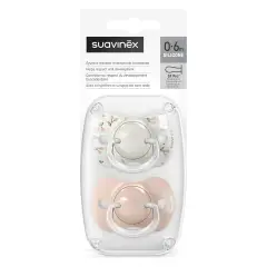Birdies Succhietto Con Tettina In Silicone 0/6m Rosa 2 Pezzi  Suavinex - ciucci