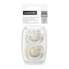 Birdies Succhietto Con Tettina In Silicone 0/6m Neutro 2 Pezzi Suavinex - ciucci