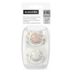 Birdies Succhietto Con Tettina In Silicone 6/18m Rosa 2 Pezzi Suavinex - ciucci