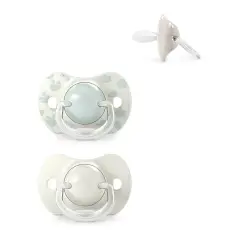 Birdies Succhietto Con Tettina In Silicone 6/18m Verde 2 Pezzi Suavinex - ciucci