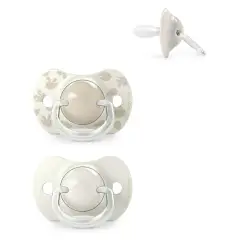 Birdies Succhietto Con Tettina In Silicone 6/18m Neutro 2 Pezzi Suavinex - ciucci