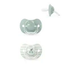 Birdies Succhietto Con Tettina In Silicone +18M Verde 2 Pezzi Suavinex - ciucci