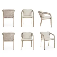 Set Tavolo Kalimera Timber Allungabile + 6 Poltrone Bizzotto - tavoli, sedie e poltroncine