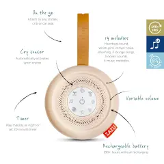 Suzy Deluxe Macchina Rumore Bianco Neonati – 14 Suoni, Sensore Pianto, USB-C - Primi giochi