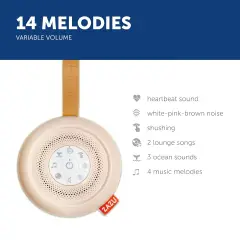 Suzy Deluxe Macchina Rumore Bianco Neonati – 14 Suoni, Sensore Pianto, USB-C - Primi giochi