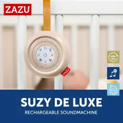 Suzy Deluxe Macchina Rumore Bianco Neonati – 14 Suoni, Sensore Pianto, USB-C - Primi giochi