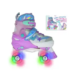 Sport1 Pattino Mermaid Regolabili Con Ruote Led Taglia 34-37 - biciclette bambini