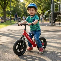 Bicicletta Senza Pedali Red Star: Balance Bike Acciaio con Sella e Manubrio Regolabili, Ruote 28 cm - Tricicli e primi passi