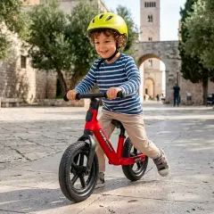 Bicicletta Balance Bike StarGo con Sellino Regolabile, Ruote 25 cm, Rossa - Tricicli e primi passi