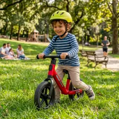Bicicletta Balance Bike StarGo con Sellino Regolabile, Ruote 25 cm, Rossa - Tricicli e primi passi